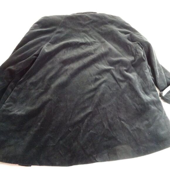 Vintage JS Collections Women Black Velvet Coat with Pockets Size M - Picture 7 of 12